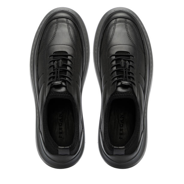 Siyah Hakiki Deri Erkek Sneaker - E25S1AY57414-A23 - 5