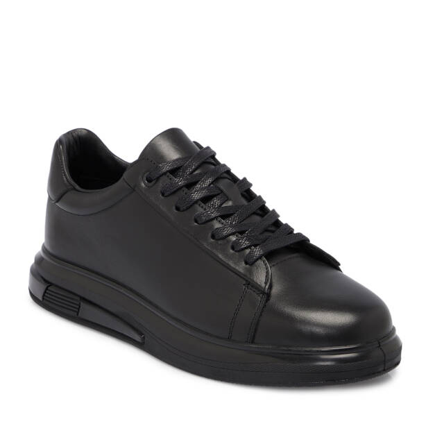 Siyah Hakiki Deri Erkek Sneaker - E25S1AY57415-A23 - 2