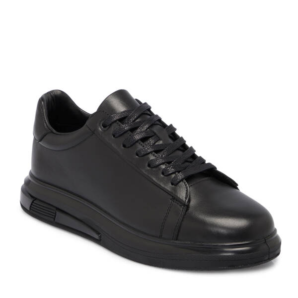 Siyah Hakiki Deri Erkek Sneaker - E25S1AY57415-A23 - 2