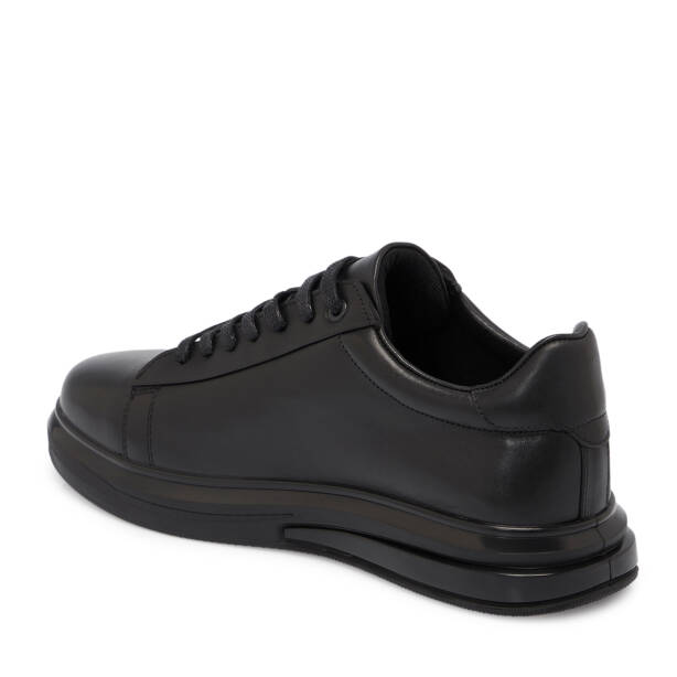 Siyah Hakiki Deri Erkek Sneaker - E25S1AY57415-A23 - 3