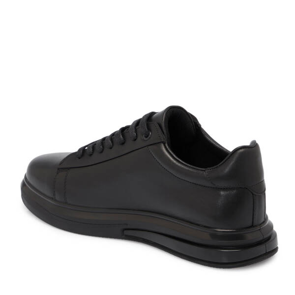 Siyah Hakiki Deri Erkek Sneaker - E25S1AY57415-A23 - 3