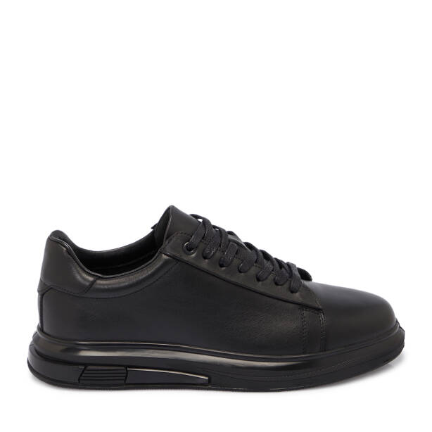 Siyah Hakiki Deri Erkek Sneaker - E25S1AY57415-A23 