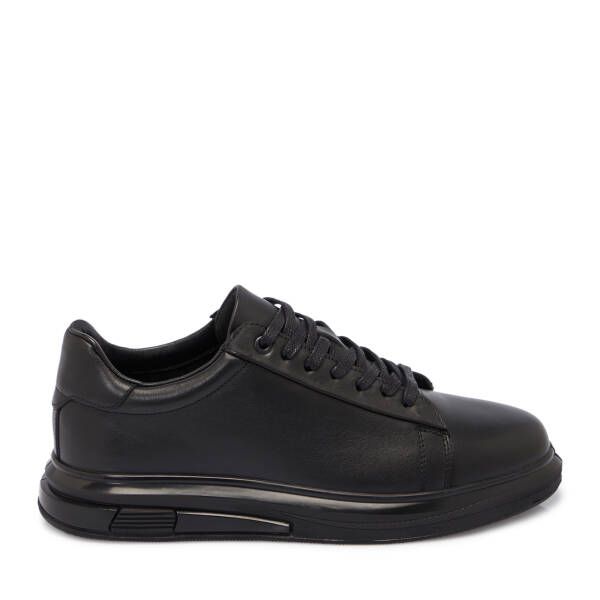 Siyah Hakiki Deri Erkek Sneaker - E25S1AY57415-A23 - 1