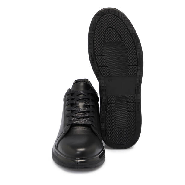 Siyah Hakiki Deri Erkek Sneaker - E25S1AY57415-A23 - 4