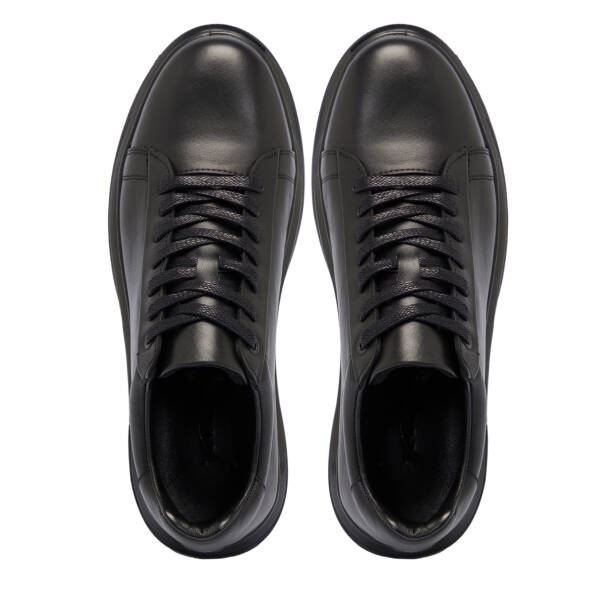 Siyah Hakiki Deri Erkek Sneaker - E25S1AY57415-A23 - 5
