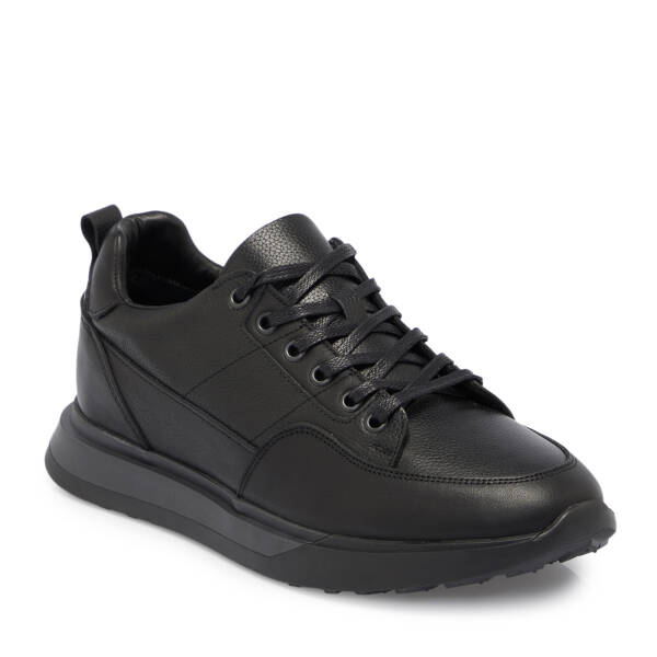 Siyah Deri Erkek Sneaker - E25S1AY57416-A23 - 1