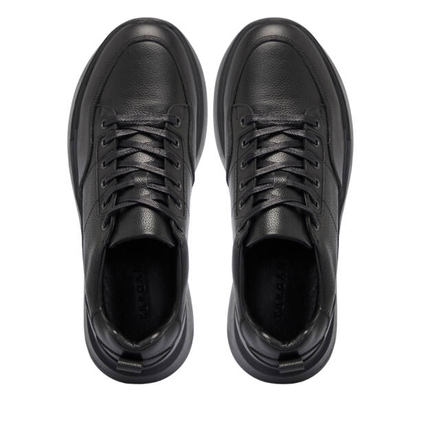 Siyah Deri Erkek Sneaker - E25S1AY57416-A23 - 5