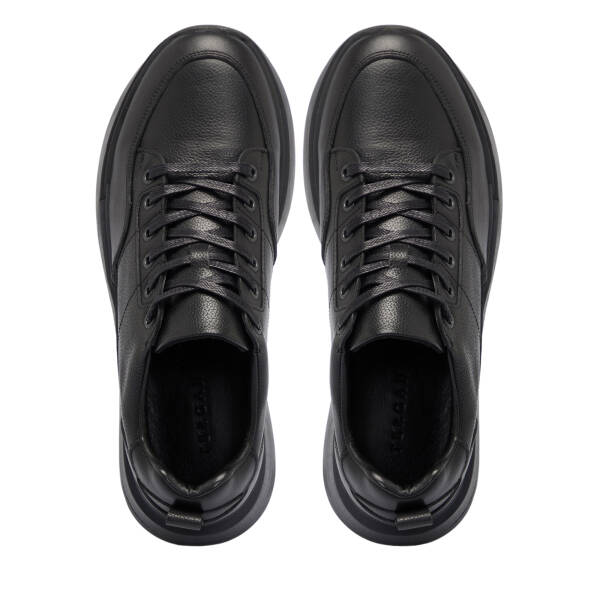 Siyah Deri Erkek Sneaker - E25S1AY57416-A23 - 5