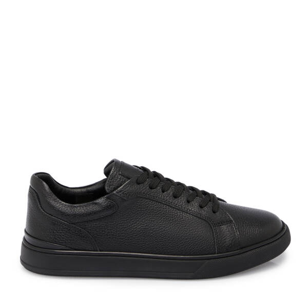Siyah Deri Erkek Sneaker - E25S1AY57422-A23 - 3