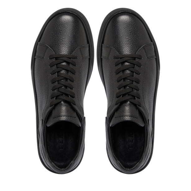 Siyah Deri Erkek Sneaker - E25S1AY57422-A23 - 5