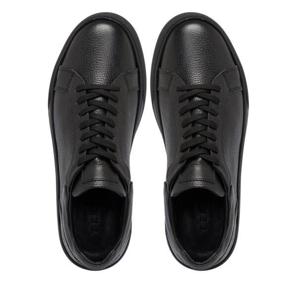 Siyah Deri Erkek Sneaker - E25S1AY57422-A23 - 5