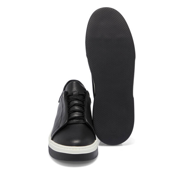 Siyah Deri Erkek Sneaker - E25S1AY57424-A41 - 4