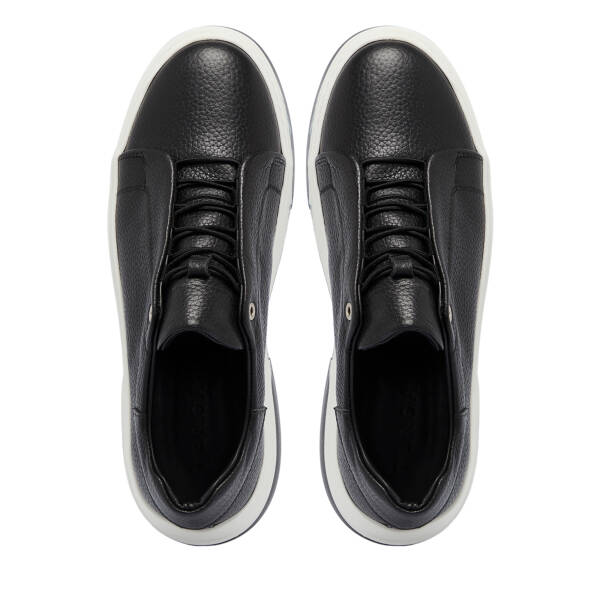 Siyah Deri Erkek Sneaker - E25S1AY57424-A41 - 5