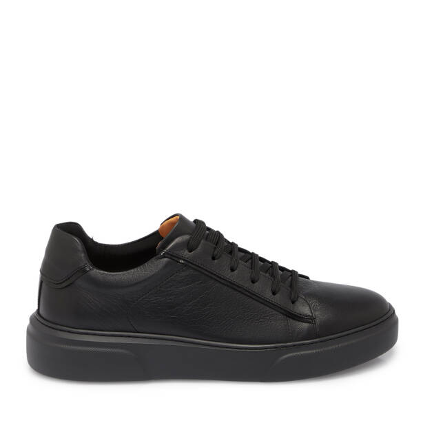 Siyah Deri Erkek Sneaker - E25S1AY57430-A23 - 3