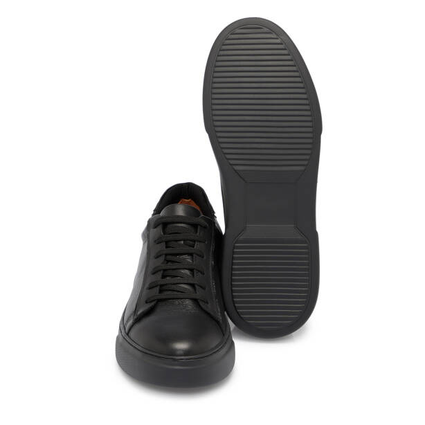 Siyah Deri Erkek Sneaker - E25S1AY57430-A23 - 4