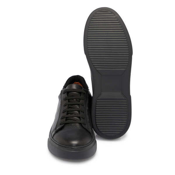 Siyah Deri Erkek Sneaker - E25S1AY57430-A23 - 4