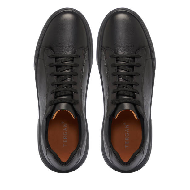 Siyah Deri Erkek Sneaker - E25S1AY57430-A23 - 5