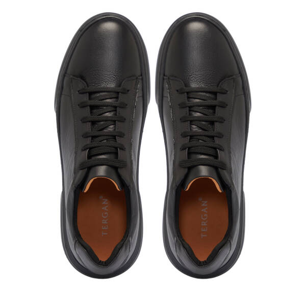 Siyah Deri Erkek Sneaker - E25S1AY57430-A23 - 5