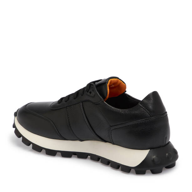 Siyah Deri Erkek Sneaker - E25S1AY57431-A23 - 2