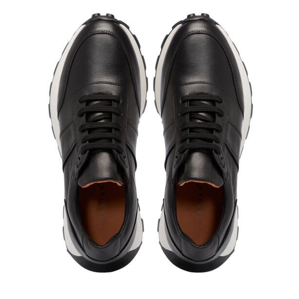 Siyah Deri Erkek Sneaker - E25S1AY57431-A23 - 5