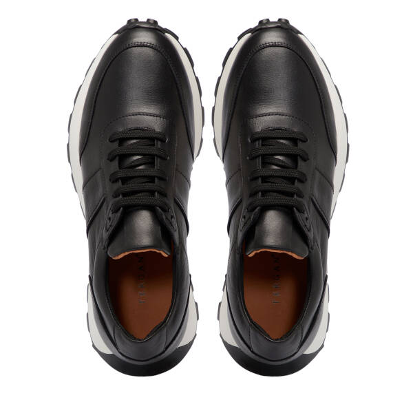 Siyah Deri Erkek Sneaker - E25S1AY57431-A23 - 5