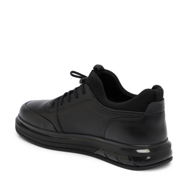 Siyah Deri Erkek Sneaker - E25S1AY57437-A23 - 2