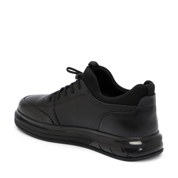 Siyah Deri Erkek Sneaker - E25S1AY57437-A23 - 2