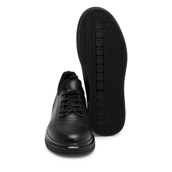 Siyah Deri Erkek Sneaker - E25S1AY57437-A23 - 4