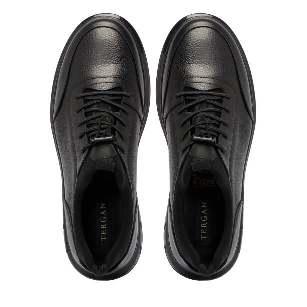 Siyah Deri Erkek Sneaker - E25S1AY57437-A23 - 5