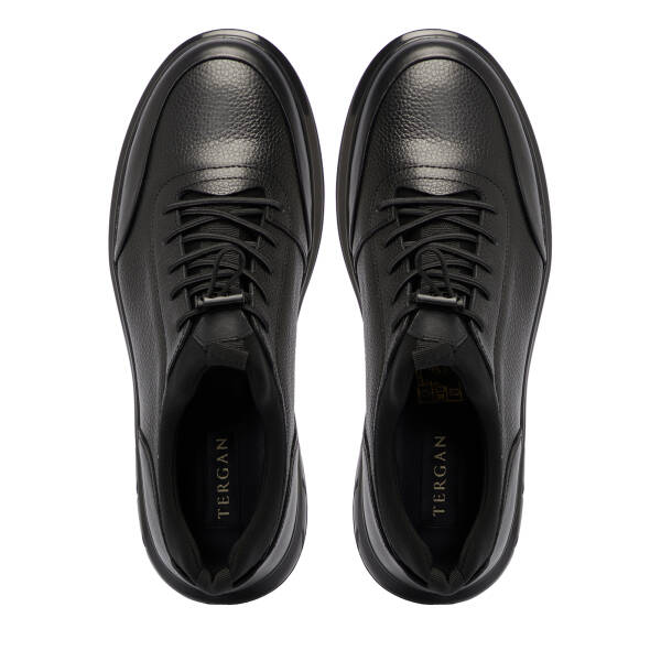 Siyah Deri Erkek Sneaker - E25S1AY57437-A23 - 5