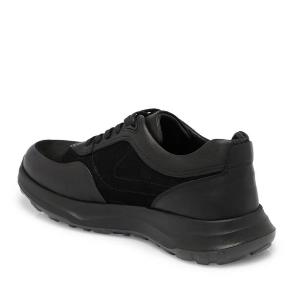Siyah Deri Erkek Sneaker - E25S1AY57439-A64 - 2