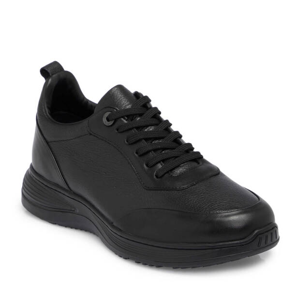 Siyah Deri Erkek Sneaker - E25S1AY57441-A23 