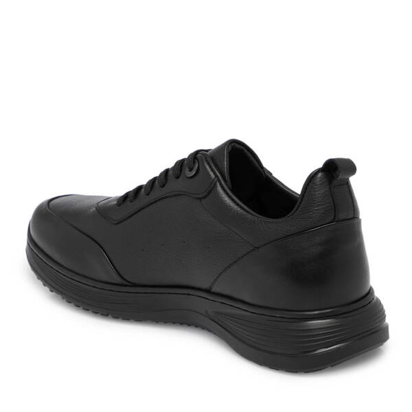 Siyah Deri Erkek Sneaker - E25S1AY57441-A23 - 2