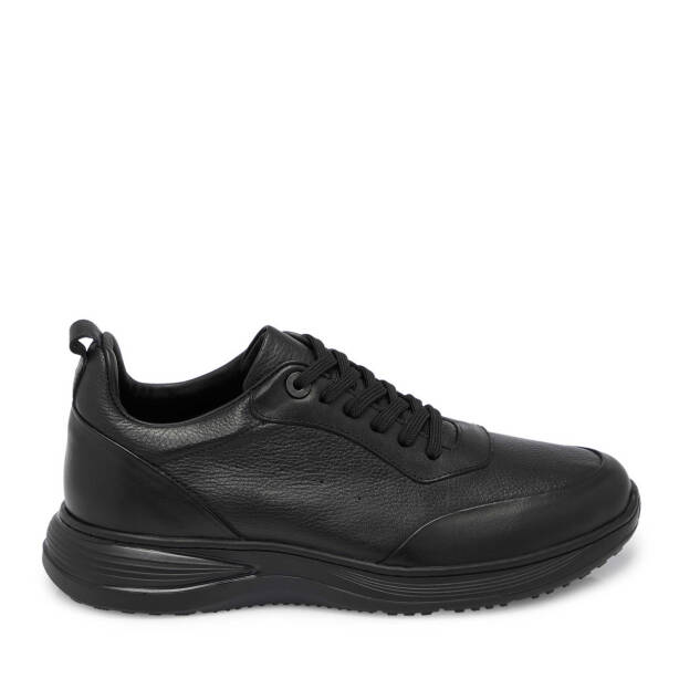 Siyah Deri Erkek Sneaker - E25S1AY57441-A23 - 3