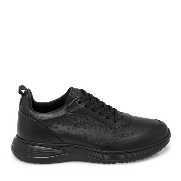Siyah Deri Erkek Sneaker - E25S1AY57441-A23 - 3
