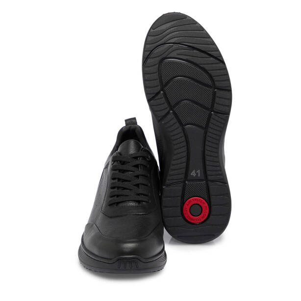 Siyah Deri Erkek Sneaker - E25S1AY57441-A23 - 4