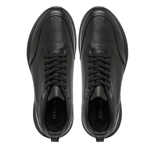 Siyah Deri Erkek Sneaker - E25S1AY57441-A23 - 5
