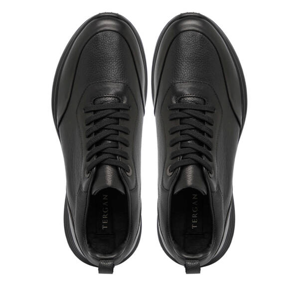 Siyah Deri Erkek Sneaker - E25S1AY57441-A23 - 5