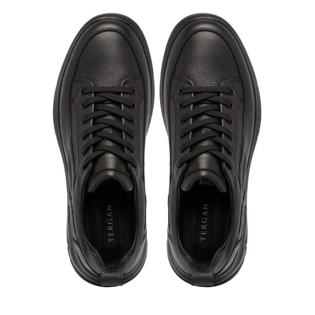 Siyah Deri Erkek Sneaker - E25S1AY57443-A23 - 5