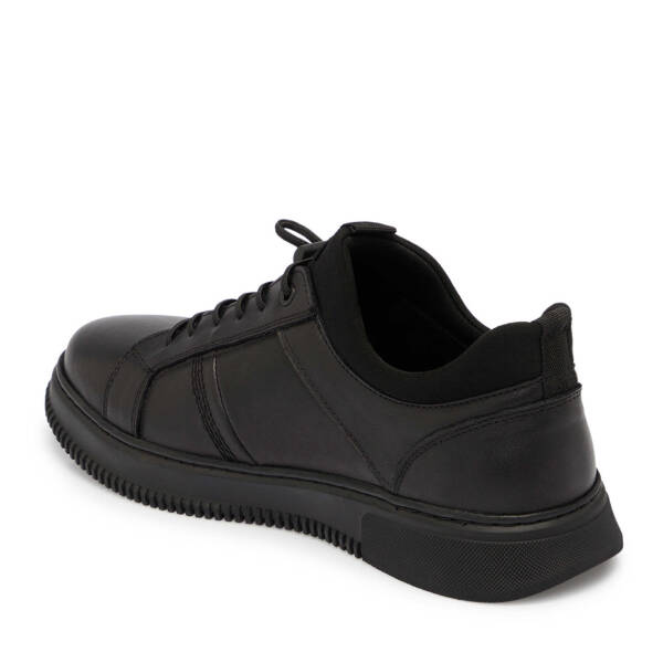Siyah Deri Erkek Sneaker - E25S1AY57444-A23 - 2