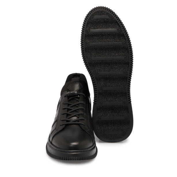 Siyah Deri Erkek Sneaker - E25S1AY57444-A23 - 4