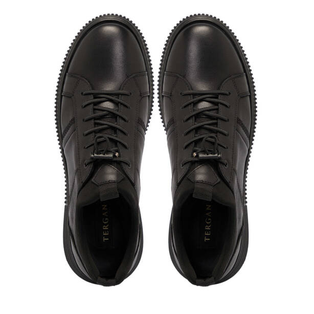 Siyah Deri Erkek Sneaker - E25S1AY57444-A23 - 5