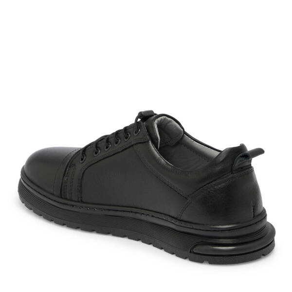 Siyah Deri Erkek Sneaker - E25S1AY57449-A23 - 2