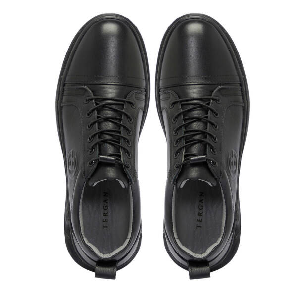 Siyah Deri Erkek Sneaker - E25S1AY57449-A23 - 5