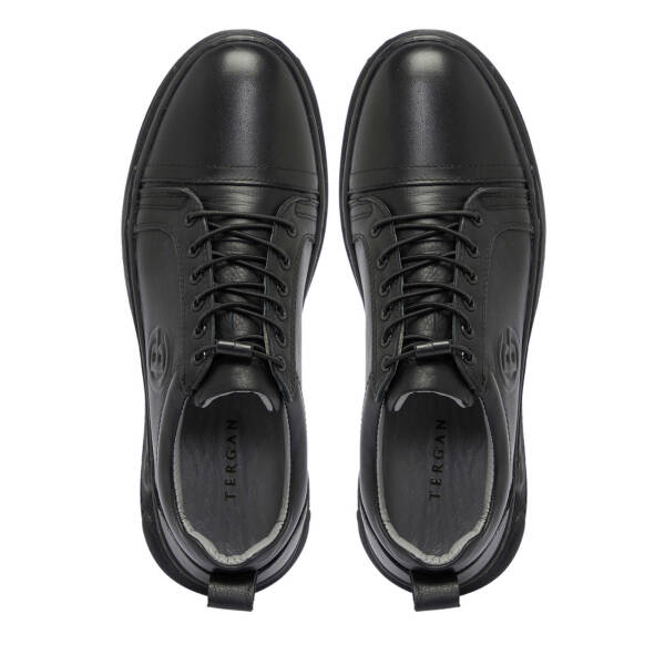 Siyah Deri Erkek Sneaker - E25S1AY57449-A23 - 5
