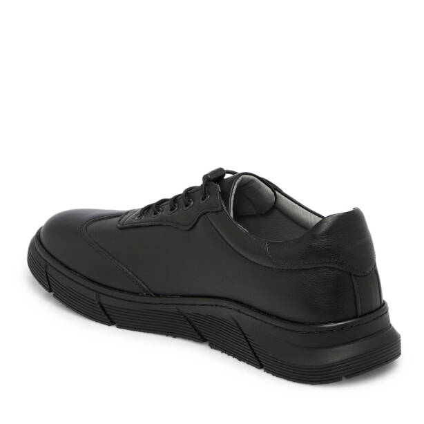 Siyah Deri Erkek Sneaker - E25S1AY57450-A23 - 2
