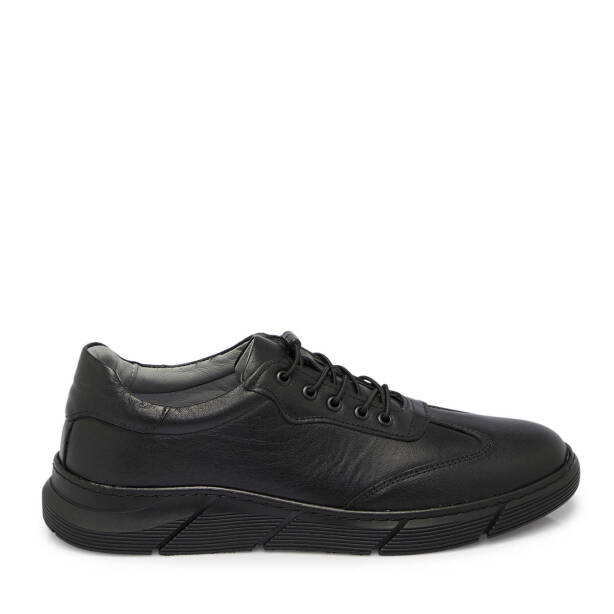 Siyah Deri Erkek Sneaker - E25S1AY57450-A23 - 3
