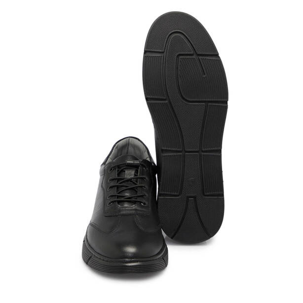 Siyah Deri Erkek Sneaker - E25S1AY57450-A23 - 4