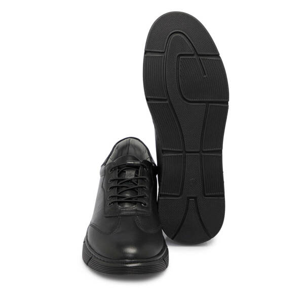 Siyah Deri Erkek Sneaker - E25S1AY57450-A23 - 4