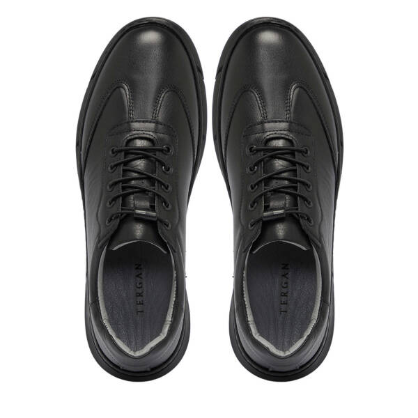 Siyah Deri Erkek Sneaker - E25S1AY57450-A23 - 5